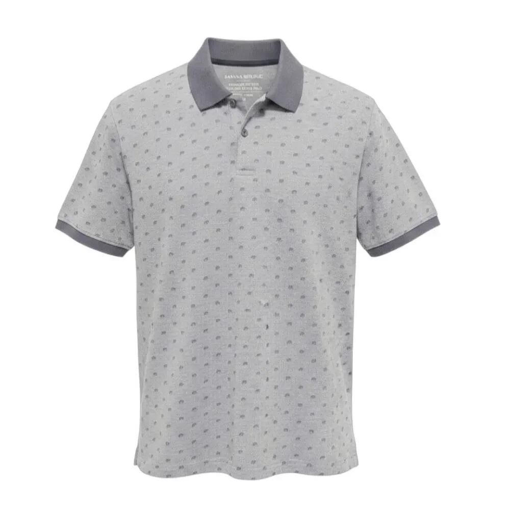 BANANA REPUBLIC Organically Grown Cotton Printed Polo Size Medium